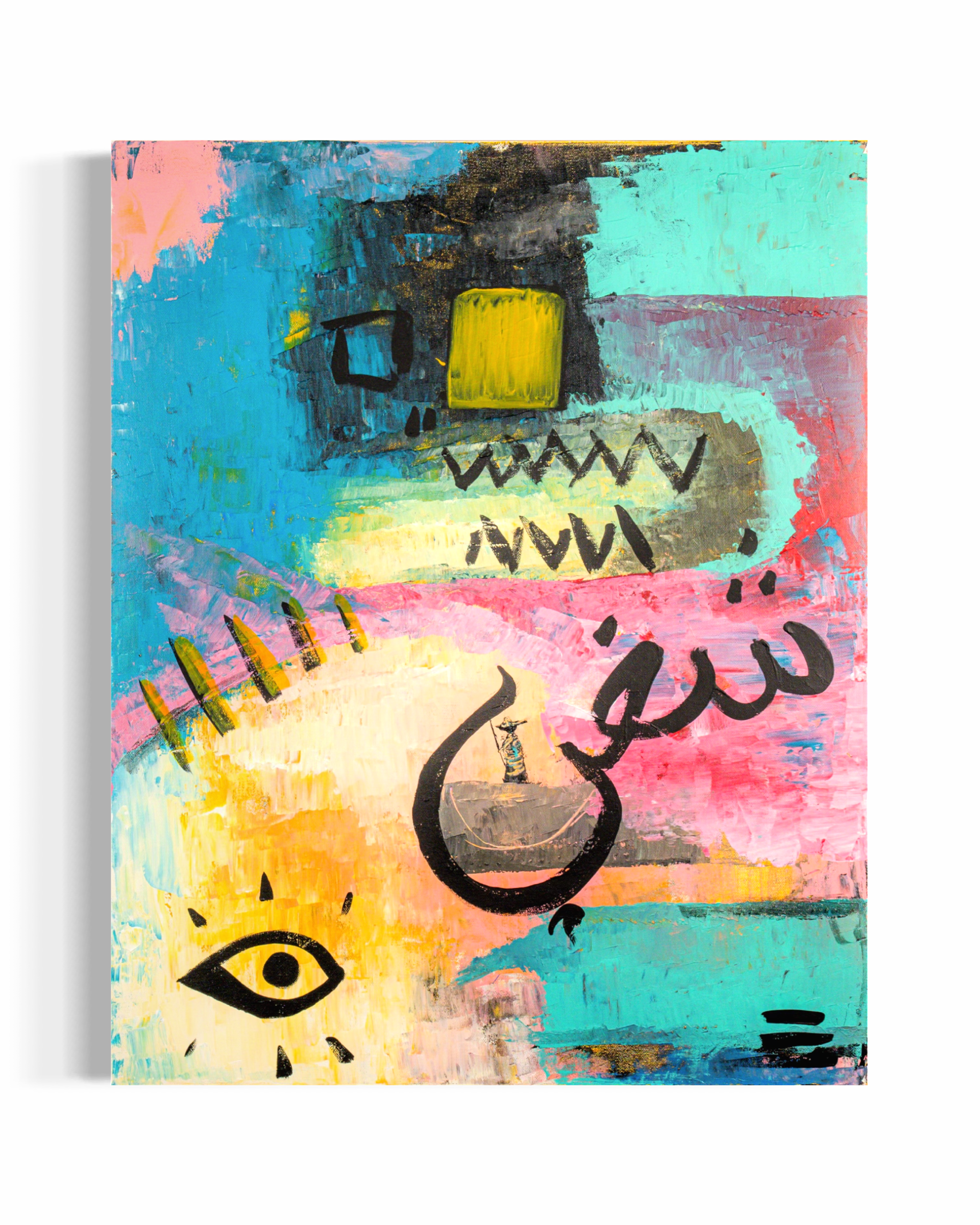 Pictured: original painting Chaghab by Youssef Lakhrif