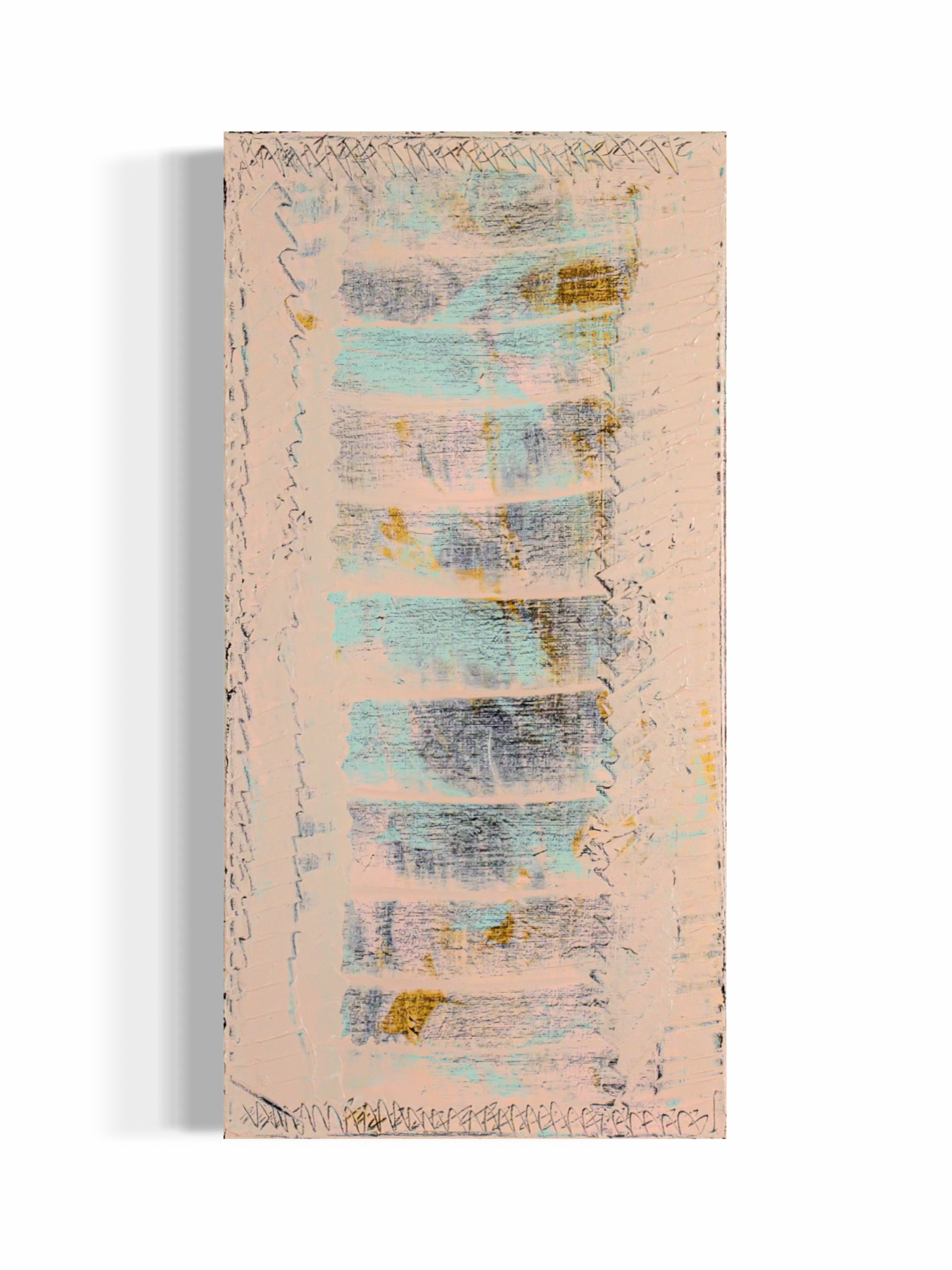 Pictured: original painting Turquoise Bleeds Pink by Youssef Lakhrif