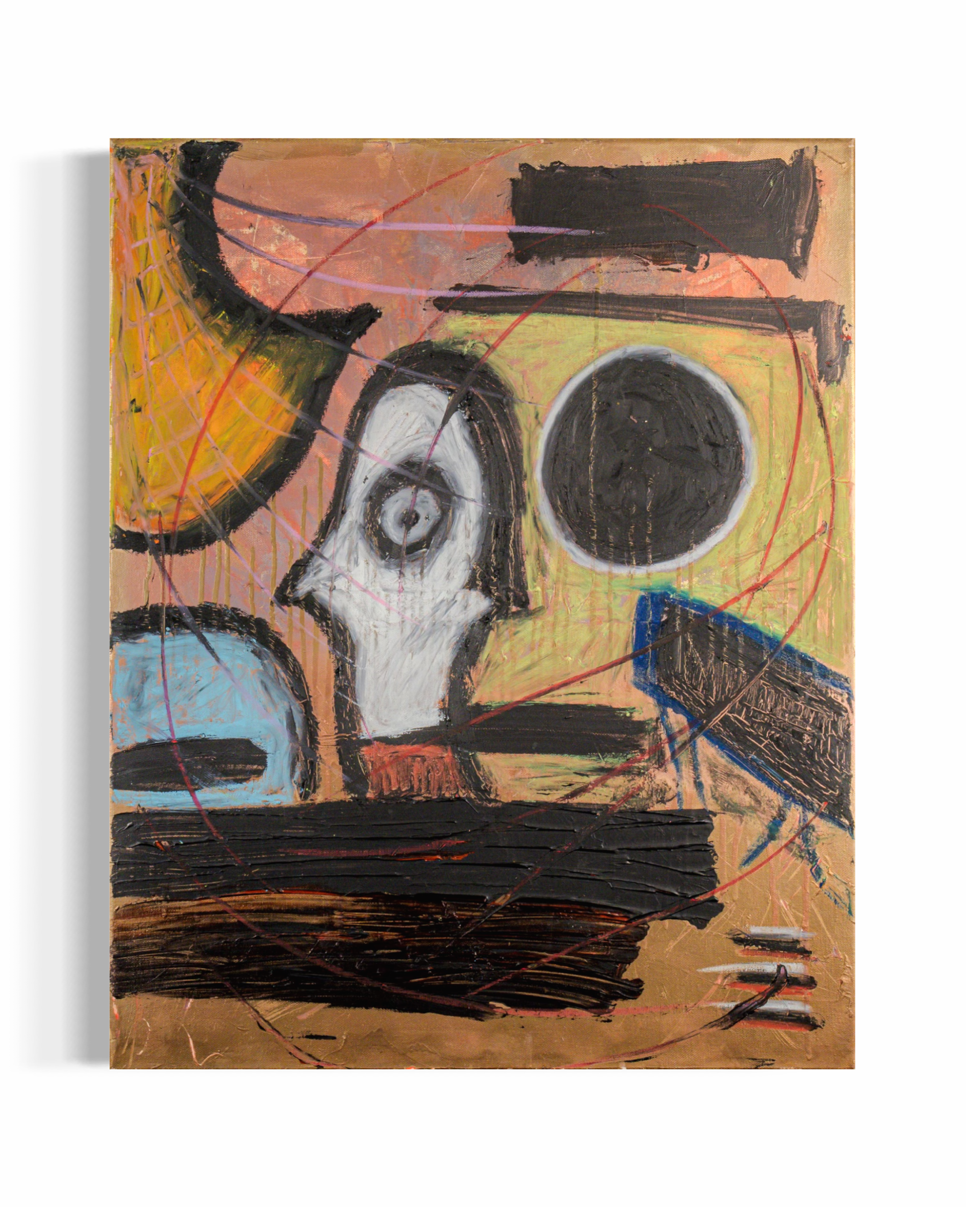 Pictured: original painting Golden Limbo by Youssef Lakhrif