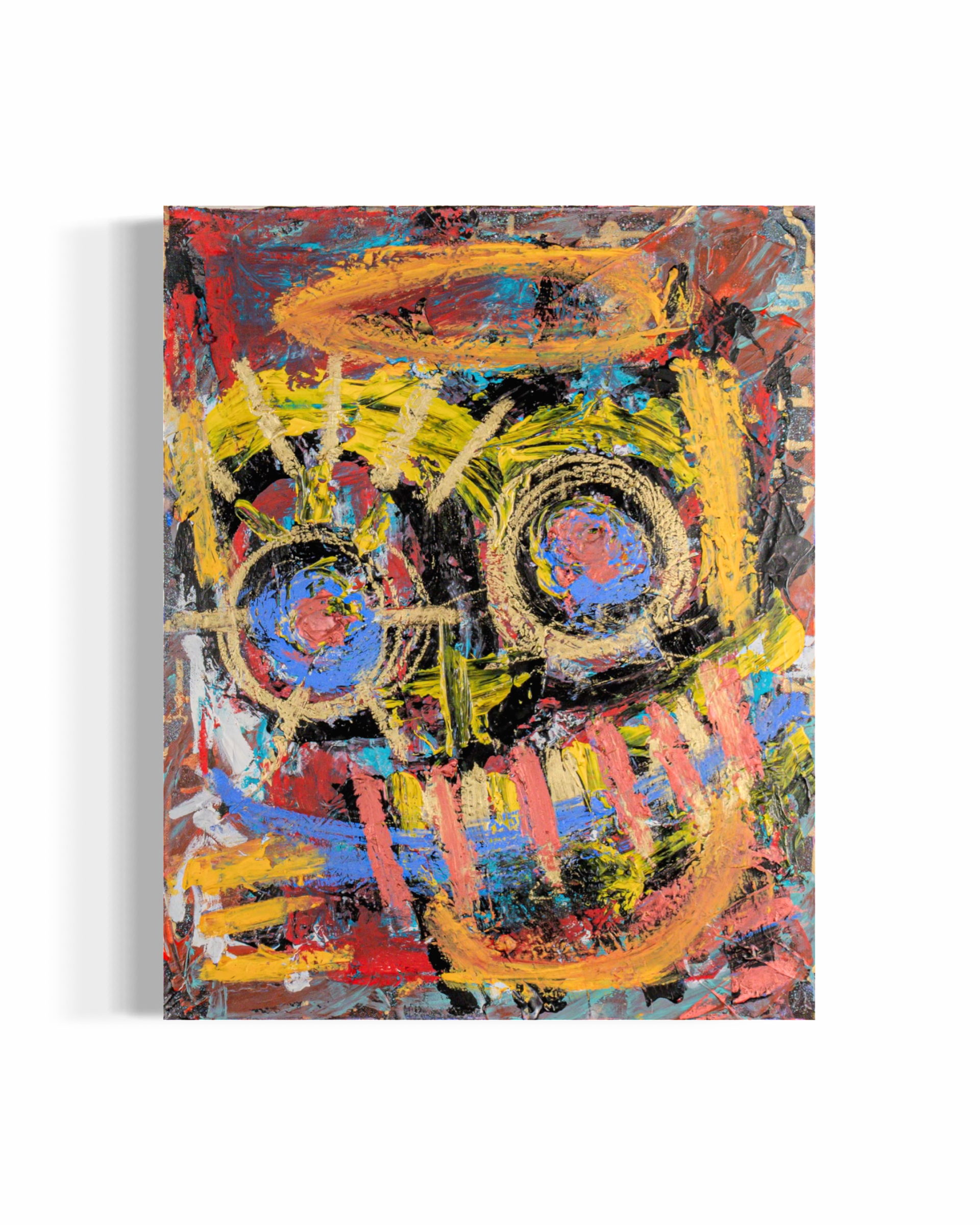 Pictured: original painting Innocent but Degenerate by Youssef Lakhrif